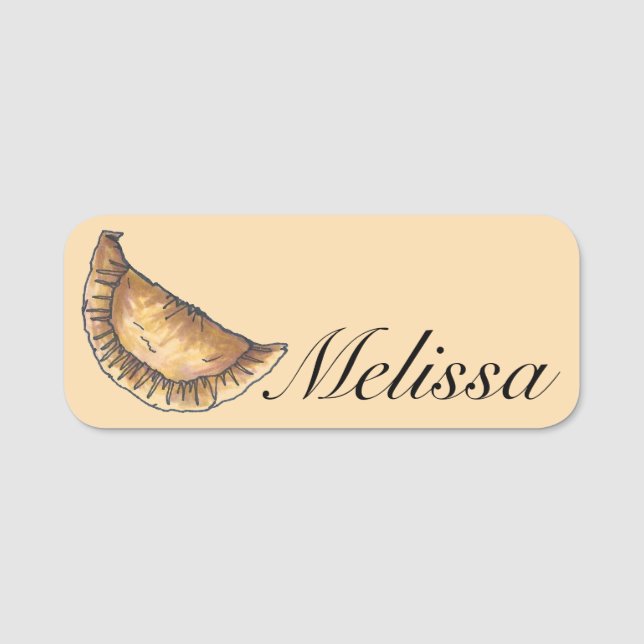 Empanadas Spanish Latin American Pastry Name Tag (Front)