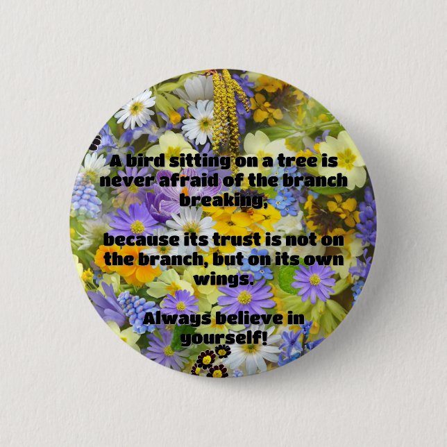 Empath Belief Positive Encouragement Quote  2 Inch Round Button (Front)