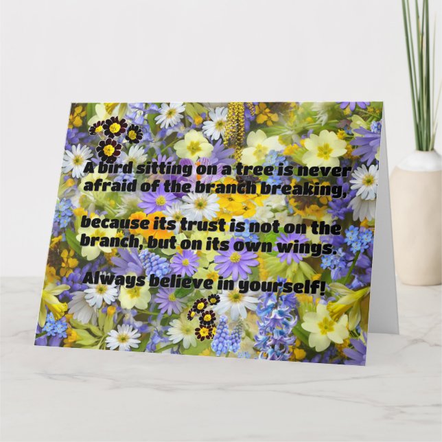 Empath Belief Positive Encouragement Quote  Card (Front)