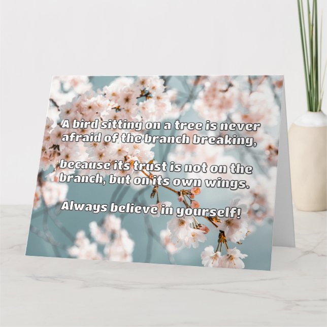 Empath Belief Positive Encouragement Quote  Card (Front)