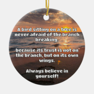 Empath Belief Positive Encouragement Quote  Ceramic Ornament