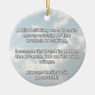 Empath Belief Positive Encouragement Quote Ceramic Ornament