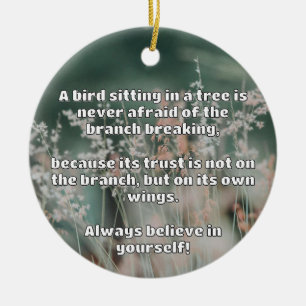 Empath Belief Positive Encouragement Quote Ceramic Ornament