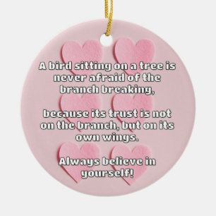 Empath Belief Positive Encouragement Quote Ceramic Ornament