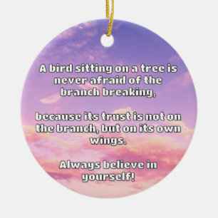Empath Belief Positive Encouragement Quote Ceramic Ornament