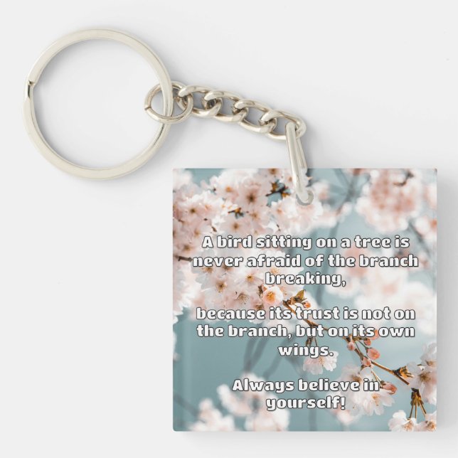 Empath Belief Positive Encouragement Quote  Keychain (Front)