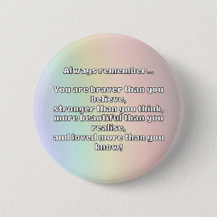 Empath Bravery Positive Encouragement Quote 2 Inch Round Button