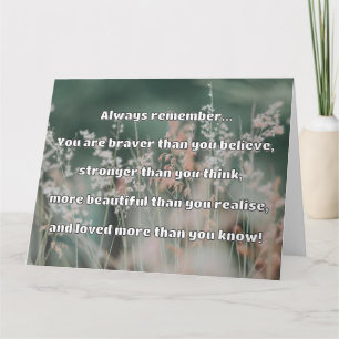 Empath Bravery Positive Encouragement Quote Card