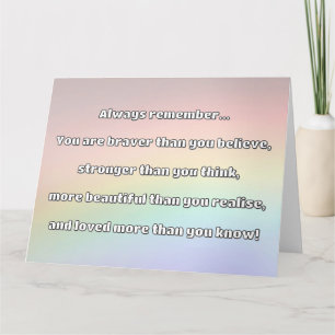 Empath Bravery Positive Encouragement Quote Card