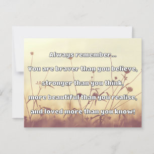 Empath Bravery Positive Encouragement Quote Postcard