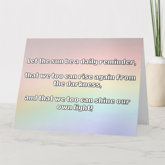 Empath Shine Positive Encouragement Quote  Card (Front)