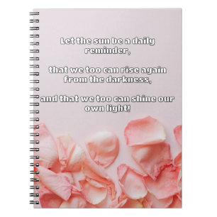 Empath Shine Positive Encouragement Quote Notebook