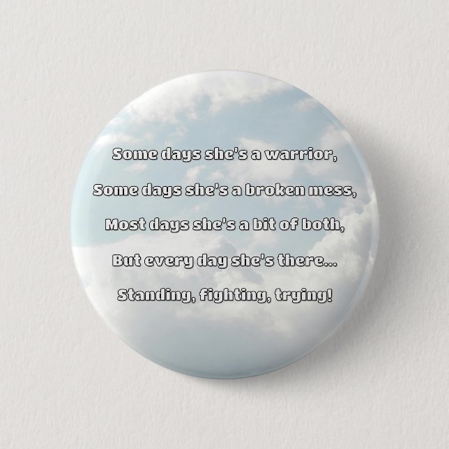 Empath Strength Positive Quote Encouragement  2 Inch Round Button (Front)