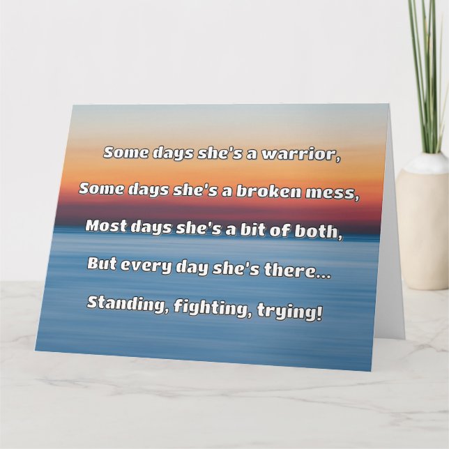 Empath Strength Positive Quote Encouragement  Card (Front)