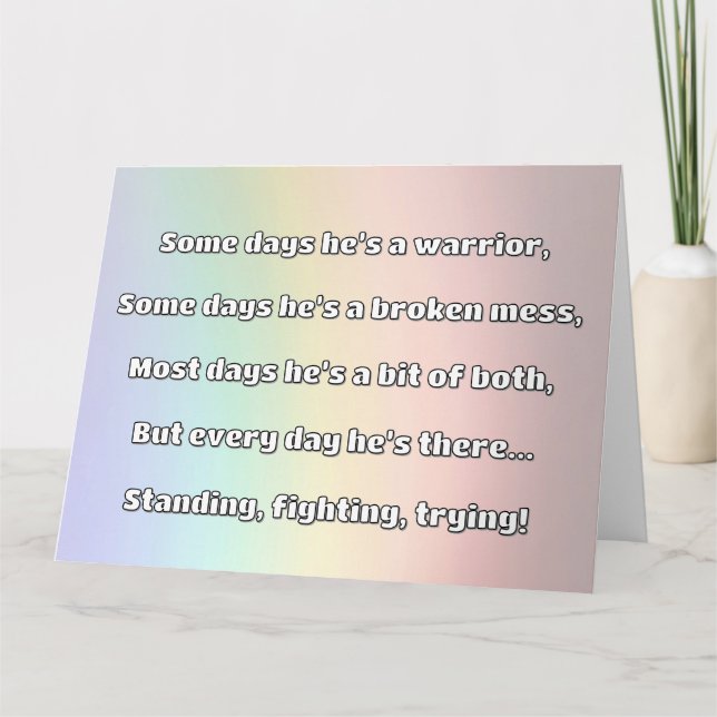 Empath Strength Positive Quote Encouragement  Card (Front)