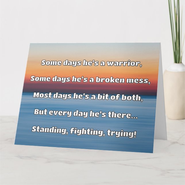 Empath Strength Positive Quote Encouragement  Card (Front)