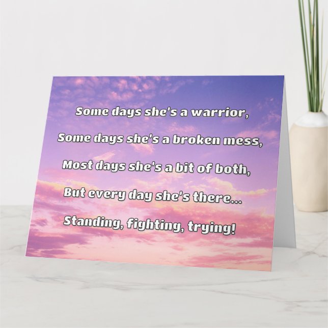 Empath Strength Positive Quote Encouragement  Card (Front)