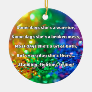 Empath Strength Positive Quote Encouragement Ceramic Ornament