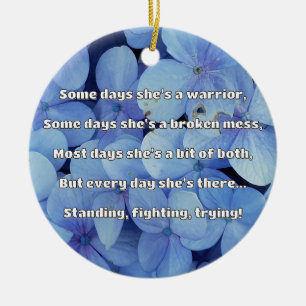 Empath Strength Positive Quote Encouragement Ceramic Ornament