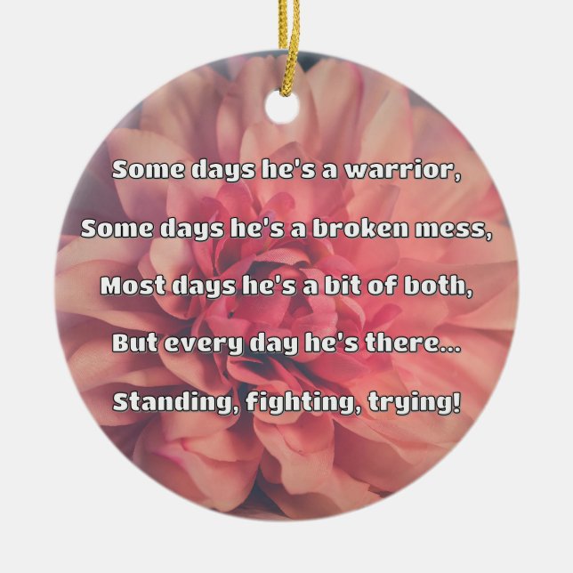 Empath Strength Positive Quote Encouragement  Ceramic Ornament (Front)