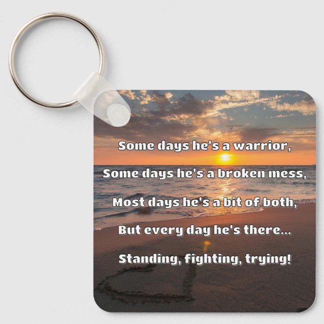 Empath Strength Positive Quote Encouragement  Keychain (Front)