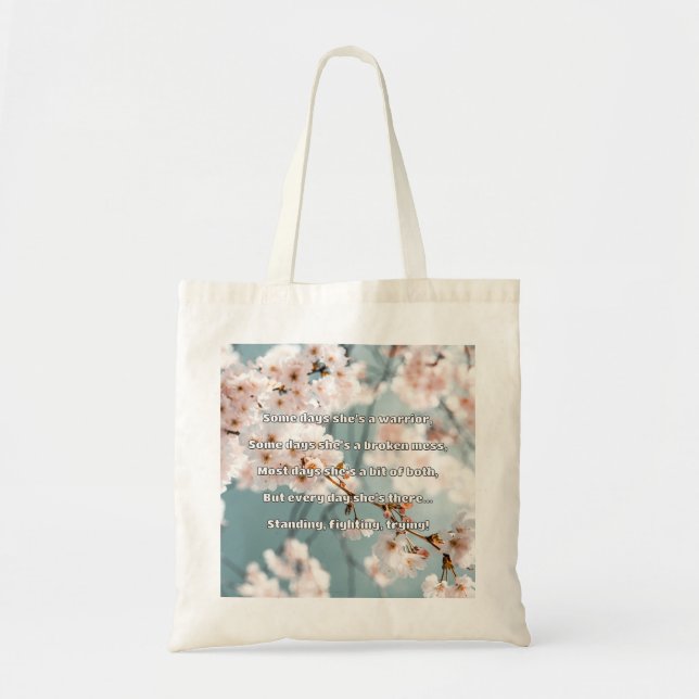Empath Strength Positive Quote Encouragement  Tote Bag (Front)