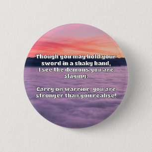 Empath Warrior Positive Quote Encouragement 2 Inch Round Button