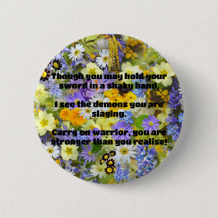 Empath Warrior Positive Quote Encouragement 2 Inch Round Button