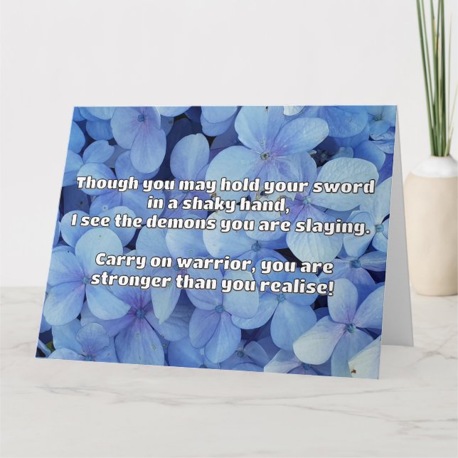 Empath Warrior Positive Quote Encouragement  Card (Front)