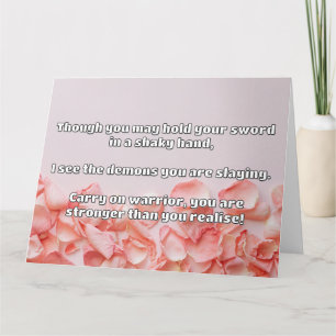 Empath Warrior Positive Quote Encouragement  Card