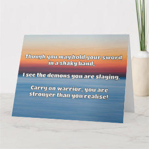 Empath Warrior Positive Quote Encouragement  Card