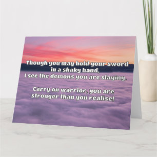 Empath Warrior Positive Quote Encouragement   Card
