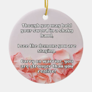 Empath Warrior Positive Quote Encouragement Ceramic Ornament