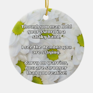 Empath Warrior Positive Quote Encouragement Ceramic Ornament