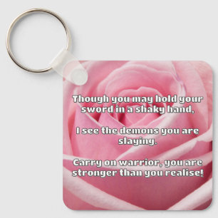 Empath Warrior Positive Quote Encouragement  Keychain