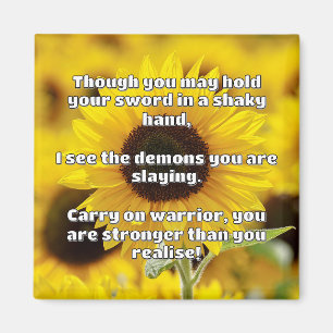 Empath Warrior Positive Quote Encouragement  Magnet