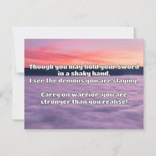 Empath Warrior Positive Quote Encouragement   Postcard