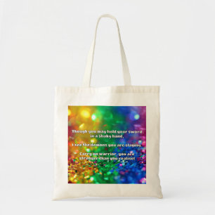 Empath Warrior Positive Quote Encouragement Tote Bag