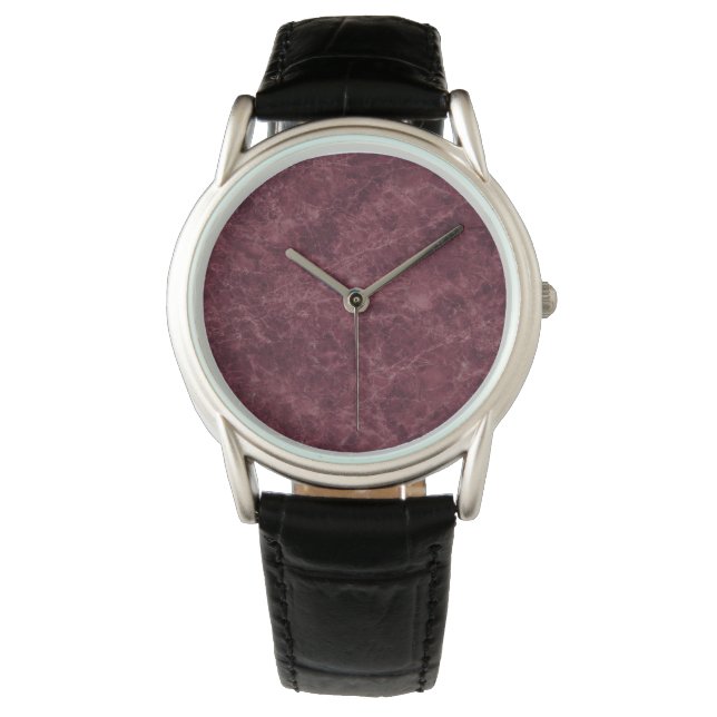 Emperador Wine Stone Pattern Background Watch (Front)
