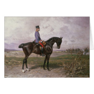 Empereur Franz Joseph I sur son cheval autrichien