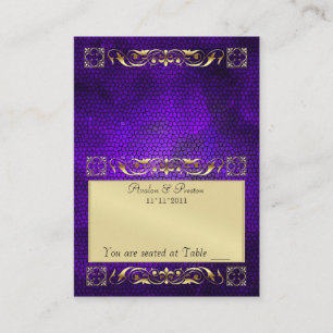 Emperior Purple Folding Table Placecard