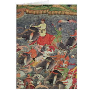 Emperor Akbar crossing the River Ganges