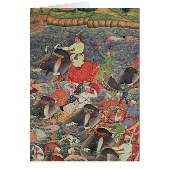 Emperor Akbar  crossing the River Ganges (Front)