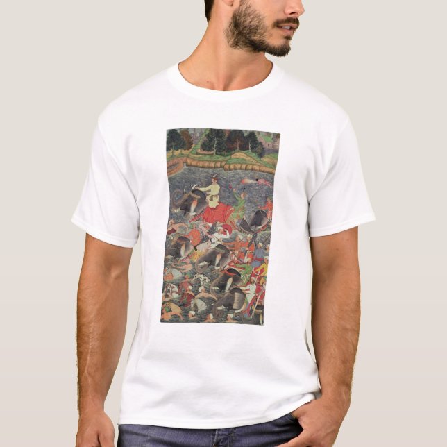 Emperor Akbar  crossing the River Ganges T-Shirt (Front)