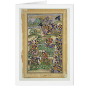 Emperor Akbar (r.1556-1605) at the battle of Samal