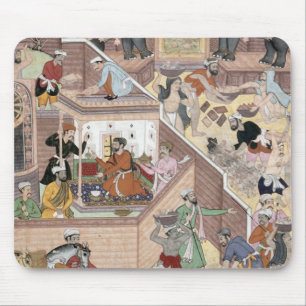 Emperor Akbar (r.1556-1605) inspecting the buildin Mouse Pad