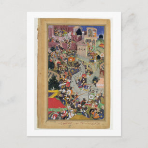 Emperor Akbar (r.1556-1605) shoots Saimal at the S Postcard