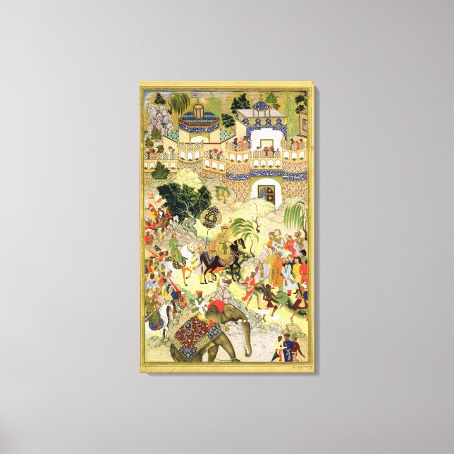 Emperor Akbar's triumphant entry into Surat, from Canvas Print (Front)