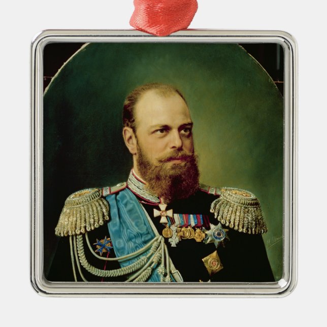 Emperor Alexander III Metal Ornament (Front)