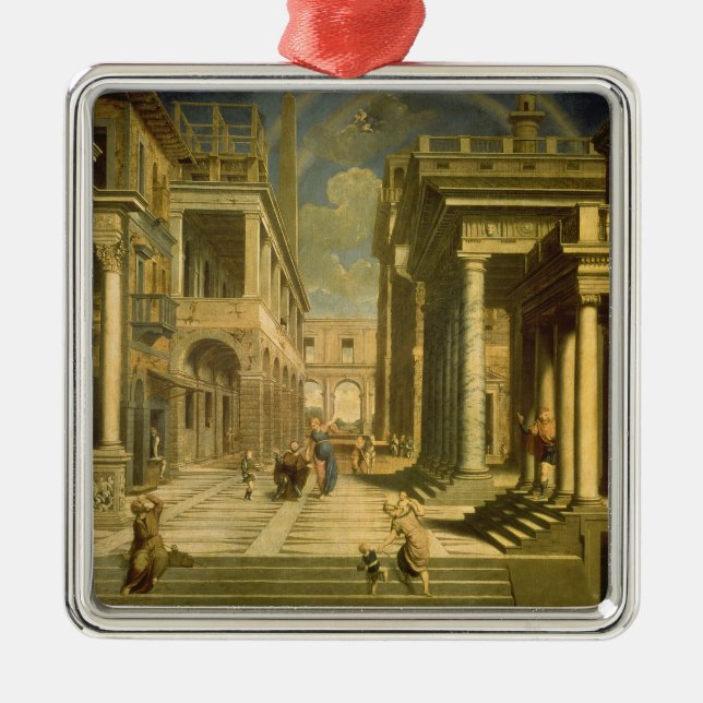 Emperor Augustus and the Sibyl, 1535 Metal Ornament (Front)